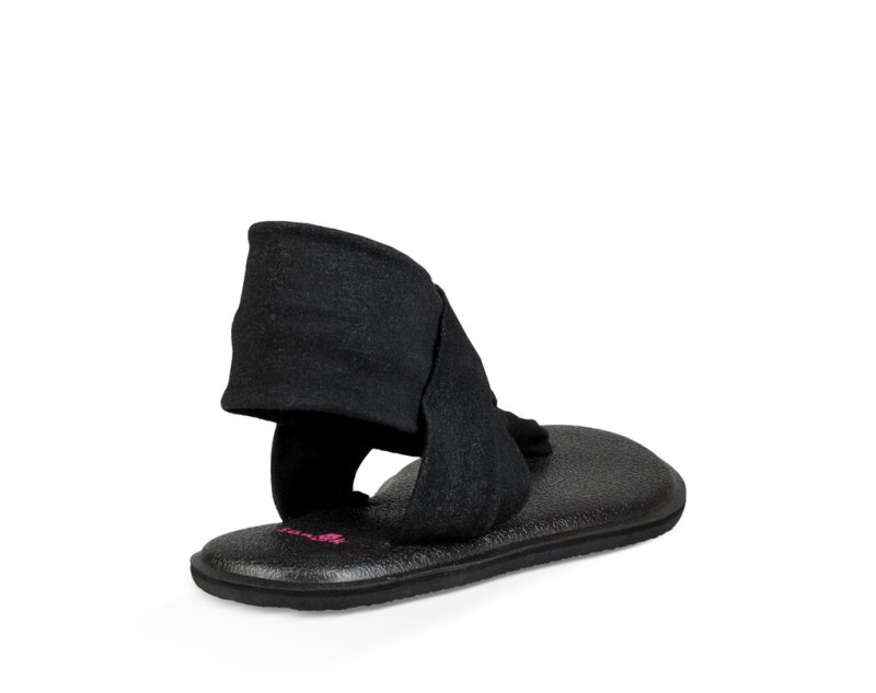 Sanuk Yoga Sling Burst Kids' Sandals Black | Canada 299MQZ